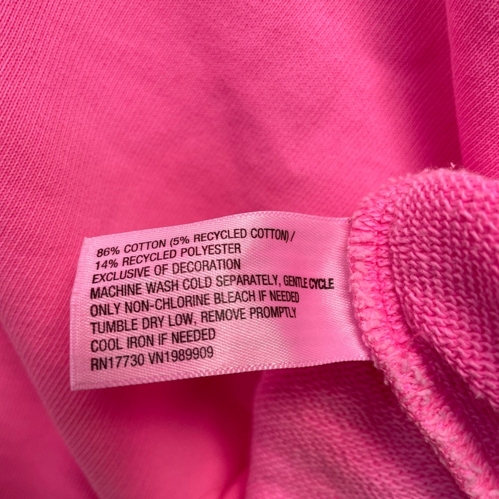 JoyLab Womens Pink Cropped Raw Hem Boat Neck Long Sleeve Sweatshirt Size XS - Picture 5 of 5